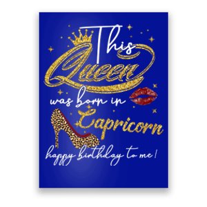 This Queen Was Born In Capricorn December Birthday Cool Gift Poster