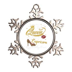 This Queen Was Born In Capricorn December Birthday Cool Gift Metallic Star Ornament