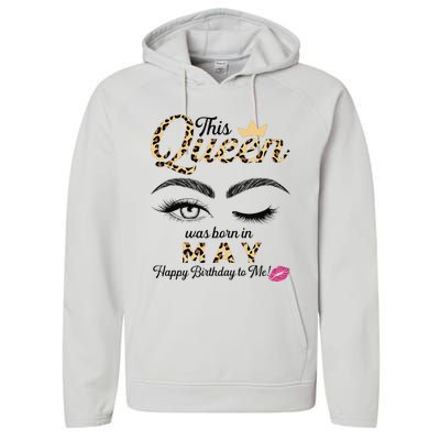 This Queen Was Born In May White Queen Birthday Performance Fleece Hoodie