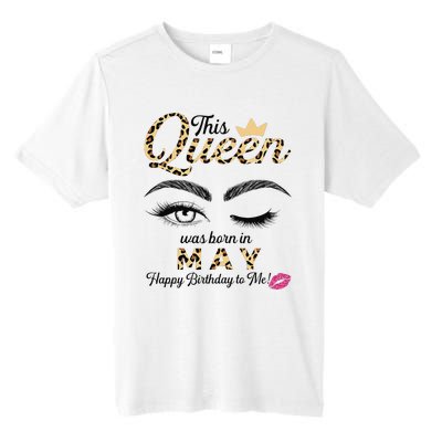 This Queen Was Born In May White Queen Birthday Tall Fusion ChromaSoft Performance T-Shirt