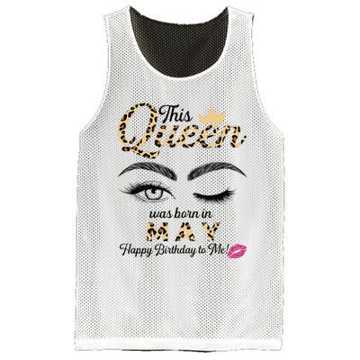 This Queen Was Born In May White Queen Birthday Mesh Reversible Basketball Jersey Tank