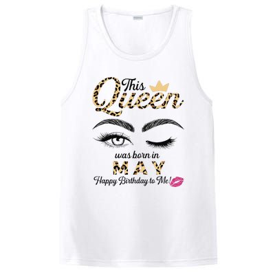 This Queen Was Born In May White Queen Birthday PosiCharge Competitor Tank