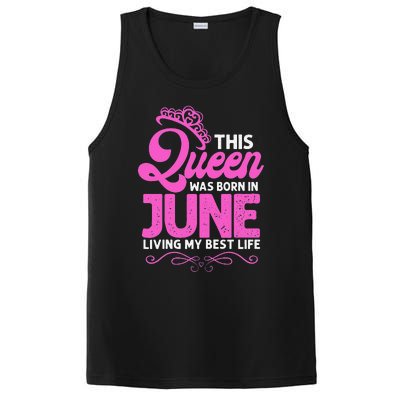 This Queen Was Born In June Birthday Birth Month PosiCharge Competitor Tank