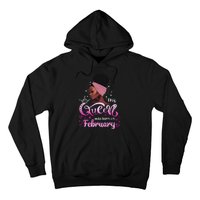 This Queen Was Born In February Black Queen Birthday Hoodie