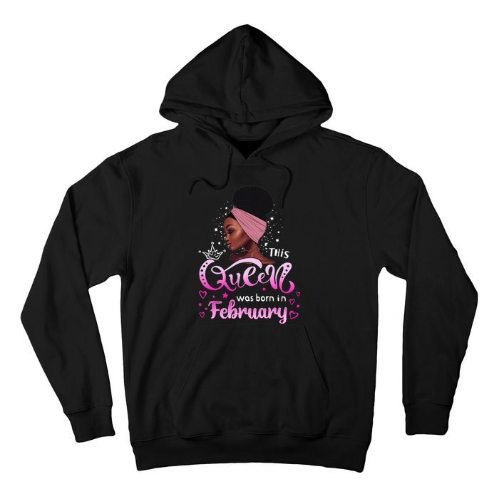 This Queen Was Born In February Black Queen Birthday Hoodie