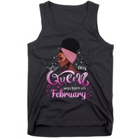 This Queen Was Born In February Black Queen Birthday Tank Top