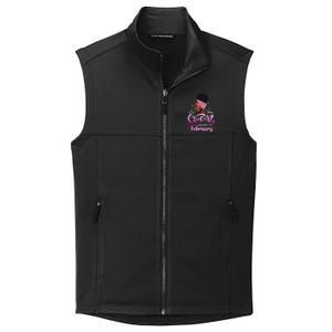 This Queen Was Born In February Black Queen Birthday Collective Smooth Fleece Vest