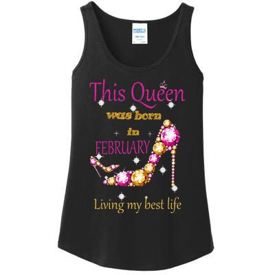 This Queen was Born In February Ladies Essential Tank