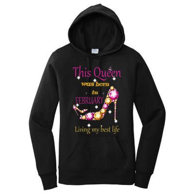 This Queen was Born In February Women's Pullover Hoodie