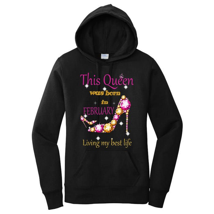 This Queen was Born In February Women's Pullover Hoodie