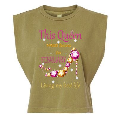 This Queen was Born In February Garment-Dyed Women's Muscle Tee