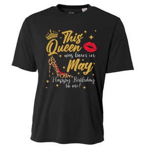 This Queen Was Born In May Happy Birthday To Me Cooling Performance Crew T-Shirt