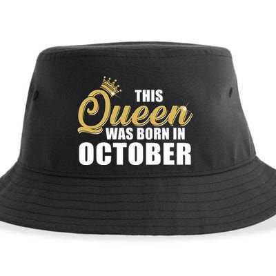 This Queen Was Born In October Sustainable Bucket Hat