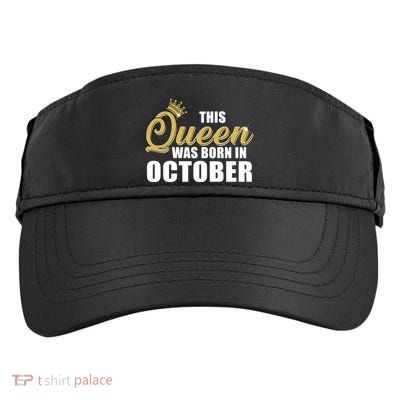 This Queen Was Born In October Adult Drive Performance Visor