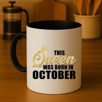This Queen Was Born In October Mug