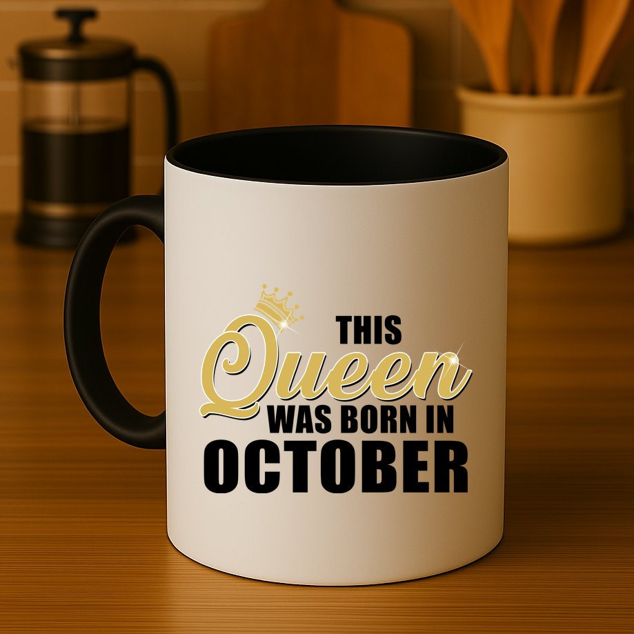 This Queen Was Born In October Mug