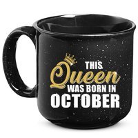 This Queen Was Born In October 15oz Campfire Ceramic Mug