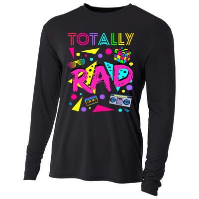 Totally Rad 1980s Vintage Eighties Party Cooling Performance Long Sleeve Crew