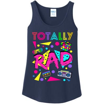 Totally Rad 1980s Vintage Eighties Costume Party Ladies Essential Tank