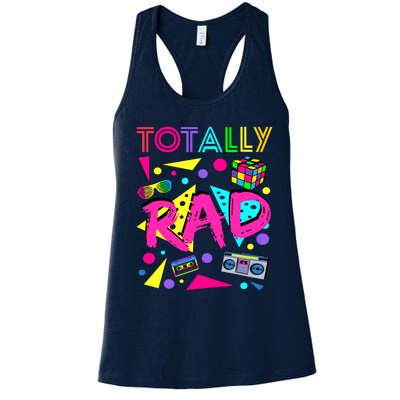 Totally Rad 1980s Vintage Eighties Costume Party Women's Racerback Tank