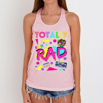 Totally Rad 1980s Vintage Eighties Costume Party Women's Knotted Racerback Tank