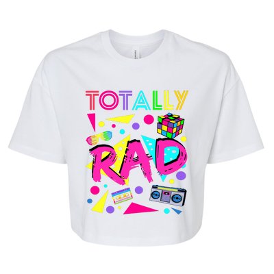 Totally Rad 1980s Vintage Eighties Costume Party Bella+Canvas Jersey Crop Tee