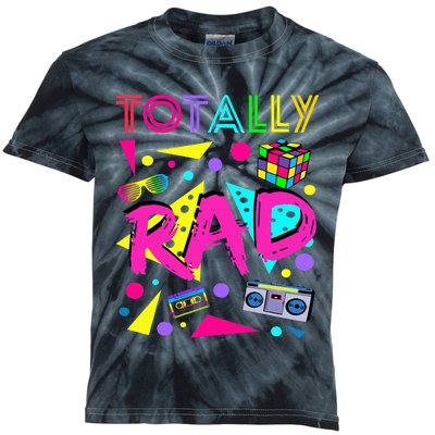 Totally Rad 1980s Vintage Eighties Costume Party Kids Tie-Dye T-Shirt