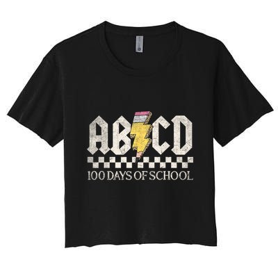Teachers Rock 100 Days Of School Abcd 100th Day Crop Top