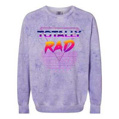 Totally Rad 1980s Halloween Costume 80s Grid Outer Space Colorblast Crewneck Sweatshirt