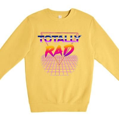 Totally Rad 1980s Halloween Costume 80s Grid Outer Space Premium Crewneck Sweatshirt