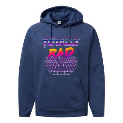 Totally Rad 1980s Halloween Costume 80s Grid Outer Space Performance Fleece Hoodie