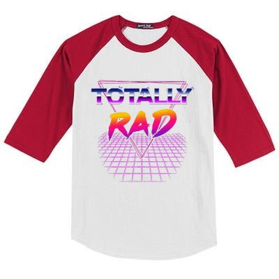 Totally Rad 1980s Halloween Costume 80s Grid Outer Space Kids Colorblock Raglan Jersey