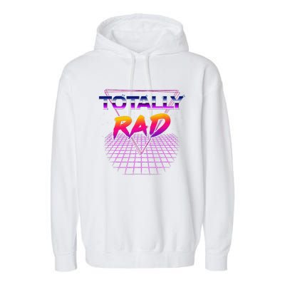 Totally Rad 1980s Halloween Costume 80s Grid Outer Space Garment-Dyed Fleece Hoodie