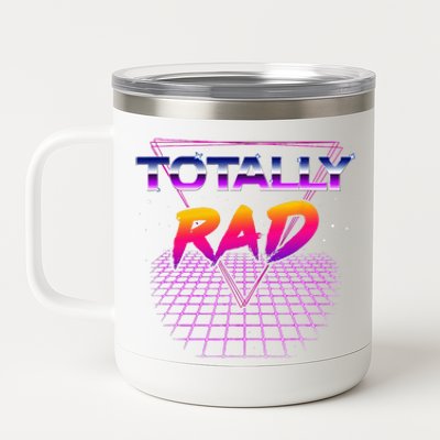 Totally Rad 1980s Halloween Costume 80s Grid Outer Space 12 oz Stainless Steel Tumbler Cup