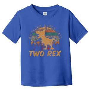 Two Rex 2nd Birthday Gift Second Dinosaur 2 Year Old  Toddler T-Shirt