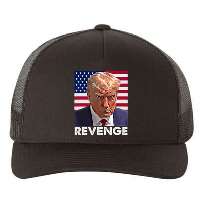 Trump Revenge 2024 Flag Presidential Campaign Yupoong Adult 5-Panel Trucker Hat