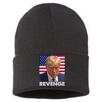 Trump Revenge 2024 Flag Presidential Campaign Sustainable Knit Beanie