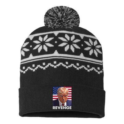 Trump Revenge 2024 Flag Presidential Campaign USA-Made Snowflake Beanie