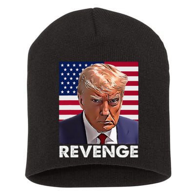 Trump Revenge 2024 Flag Presidential Campaign Short Acrylic Beanie