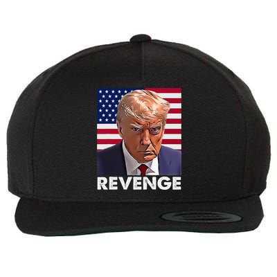 Trump Revenge 2024 Flag Presidential Campaign Wool Snapback Cap