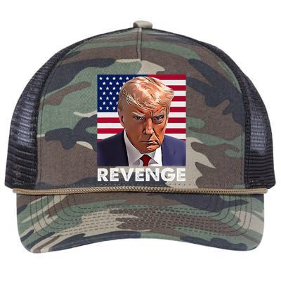 Trump Revenge 2024 Flag Presidential Campaign Retro Rope Trucker Hat Cap