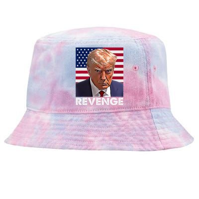 Trump Revenge 2024 Flag Presidential Campaign Tie-Dyed Bucket Hat