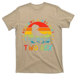 Two Rex 2nd Birthday Gift Second Dinosaur 2 Year Old T-Shirt