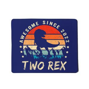 Two Rex 2nd Birthday Gift Second Dinosaur 2 Year Old Mousepad