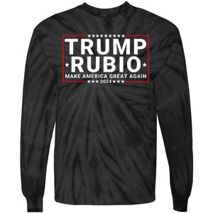 Trump Rubio 2024 Make America Great Again Tie-Dye Long Sleeve Shirt