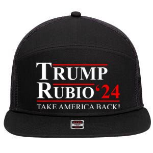 Trump Rubio 2024 Vice President Trump Vp Trump 2024 Election 7 Panel Mesh Trucker Snapback Hat