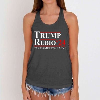 Trump Rubio 2024 Vice President Trump Vp Trump 2024 Election Women's Knotted Racerback Tank