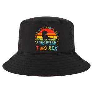 Two Rex 2nd Birthday Gift Second Dinosaur 2 Year Old Cool Comfort Performance Bucket Hat