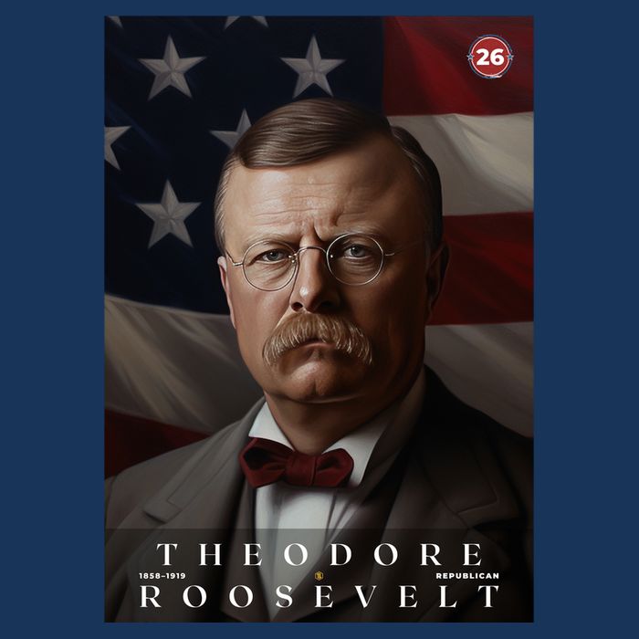Theodore Roosevelt 26th President Of The United States Portrait Doggie Tank