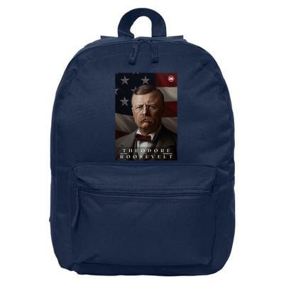 Theodore Roosevelt 26th President Of The United States Portrait 16 in Basic Backpack